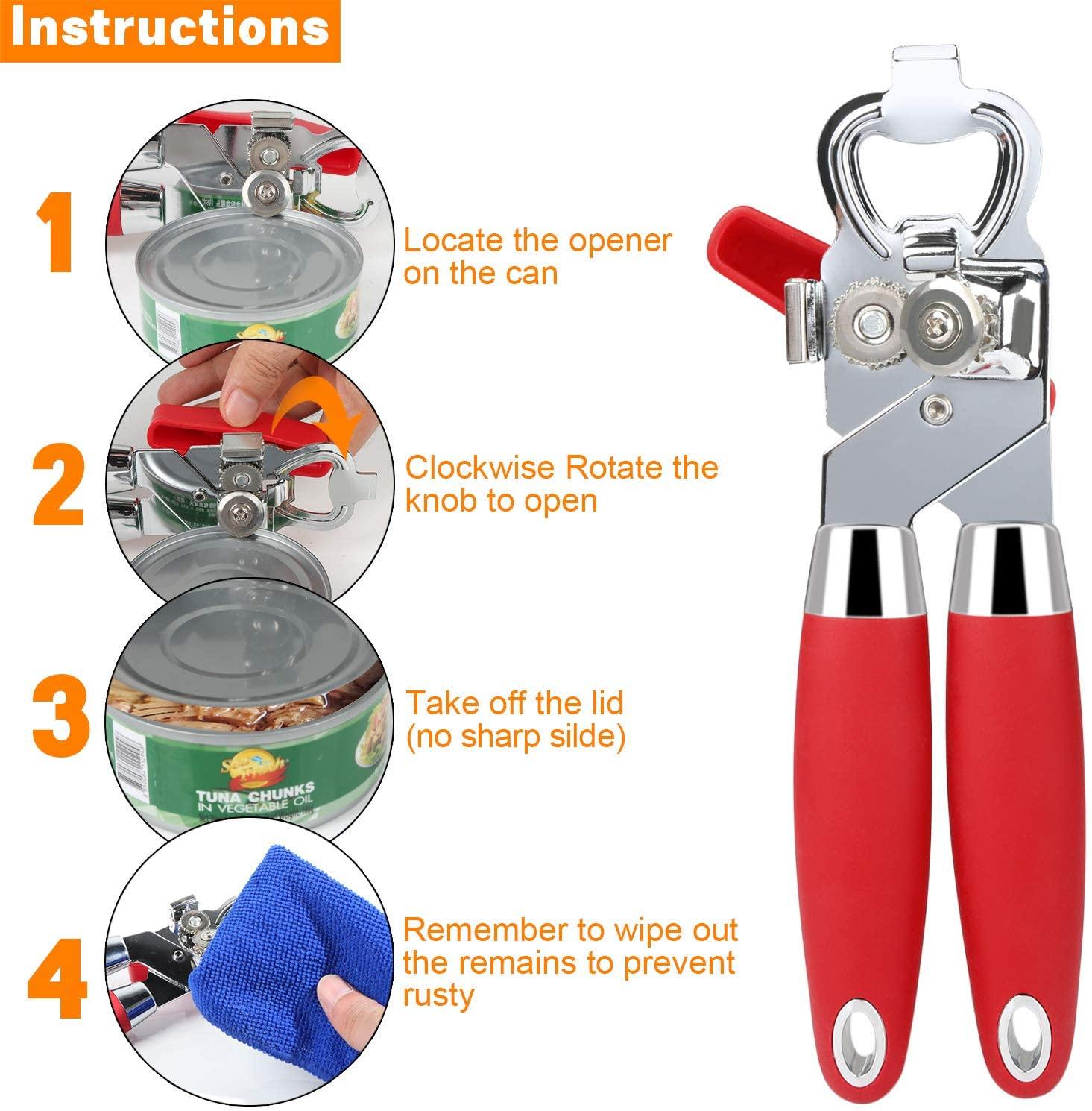 2 In 1 Beer Can Opener,manual Can Opener Smooth Edge,universal Can
