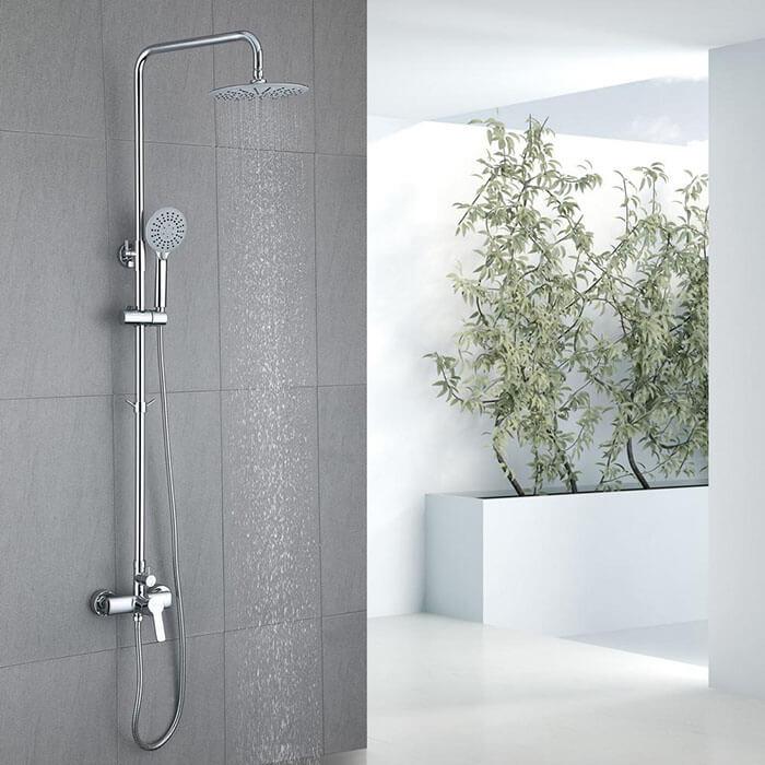Shower set Corsan 647014 chrome + BOX / thermostatic Chrome \ Thermostatic, Products \ Shower sets \ Concealed shower sets